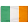 MUWO Flagge Nations Together 90 x 150 cm Nationalmanschaften, doppelseitige Gartenflagge, wetterfeste Fanflagge, Fußballflagge Polyester Länderfagge Deutschland mit Ösen (Republik Irland)