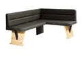 Eckbank HOME AFFAIRE "Laros", schwarz (schwarz, dekor eiche ontario), B:182cm H:87,5cm T:141cm
