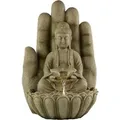 Intergarden Wasserspiel Zimmerbrunnen Mittelgroß Buddha 55cm mit Beleuchtung