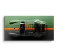 DOTCOMCANVAS® Leinwandbild Porsche 911, Leinwandbild Porsche 911 grün Panorama Wandbild Kunstdruck