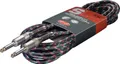 GITARREN KABEL TWEED DESIGN - SCHWARZ - INSTURMENTEN ANSCHLUSS KABEL 6.3 KLINKE
