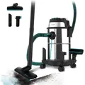 Cecotec Conga Rockstar Wet & Dry Steel Max, 1200 W, Trommel-Vakuum, Trocken&Nass, Kombi, 16 l, Filterung