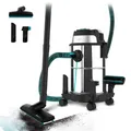 Cecotec Aspirador de Sólidos y Líquidos de 16 L Conga Rockstar Wet & Dry Steel. 1200 W, 20 kPa, Doble función: Aspirador y Soplador, Estructura Metálica, Ruedas, Radio de Acción 5m