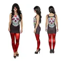 Sexy Sugar Skull Kleid Minikleid Dia de los Muertos L/XL 42 – 48