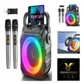 Karaoke Box Bluetooth Lautsprecher 2 Kabellose Mikrofone PA Lautsprecher Party