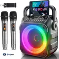 Karaoke Maschine 2 Mikrofone Bluetooth Partybox Tragbar