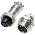 Pollin 453544 Rundsteckverbinder Buchse, Einbau, Stecker Gesamtpolzahl: 5 1 Set