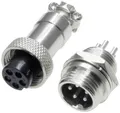 Pollin 453544 Rundsteckverbinder Buchse, Einbau, Stecker Gesamtpolzahl: 5 1 Set
