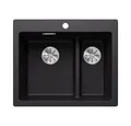 Blanco Granitspüle PLEON 6 SPLIT, Silgranit, Handbedienung, 61,5/510 cm