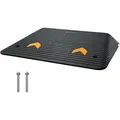 VEVOR Schwellenrampe Vollgummi Türschwellenrampe 15Tonnen Tragfähigkeit Bordsteinrampe mit Kanal 90,2x62x10,2cm Rollstuhlrampe Auffahrrampe Gummirampe Ideal für unebenen Boden Bordsteinkanten
