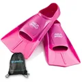 Aqua Speed Flosse Kurze Trainingsflossen Hoher Vortrieb Perfekt für Schwimmtraining, Maximale Kraftübertragung durch verstärkte Seitenelemente rosa 31/32