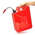 BW® Benzinkanister Metall 20 Liter mit Schraubverschluss mit Ausgießer - Kraftstoffkanister Rot - RAL 3000 - TÜV-geprüft und UN-Zulassung - Made in Europe