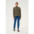 Langarm-Bluse Regular fit Major Brown/Black Leopard