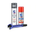 Dr. Wack S100 Kettenreiniger 300 ml + Weißes Kettenspray 2.0 400 ml + Bürste