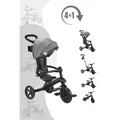 Globber Trike Explorer Foldable 4-in-1 Dreirad / Laufrad, Farbe: Schwarz - Grau