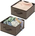 mDesign Aufbewahrungssystem Aufbewahrungsbox Stoffbox 2er Set mit Griff mDesign aus Kunstfaser B
