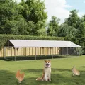 vidaXL Outdoor-Hundezwinger mit Dach 600x300x150 cm NEU