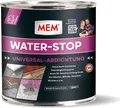 MEM Water Stop Abdichtungsmasse, Universalabdichtung & Feuchtigkeitssperre für innen & außen, Sofort dichtend, Lösemittel-, silikon- & bitumenfrei, Grau, 1 kg Eimer