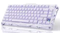 GravaStar Mercury K1 Mechanische Tastatur mit Aluminiumrahmen, 75% Wireless Gaming Tastatur Hot Swap Custom Keyboard mit Knopf,Gasket,RGB Tri-Mode Tastatur, PBT-Tastenkappen, 8000mAh-Lila