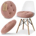 Amazinggirl Sitzkissen Stuhlkissen rund 40 cm - rundes Cordstoff Kissen sitzpolster sitzauflage Polster für Stuhl bürostuhl Bank eckbank bodenkissen softsitter flauschig Cord Rosa