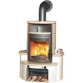 Hark Avenso GT ECOplus Kaminofen Ofenkacheln Creme 8 kW mit Automatik