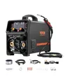 VEVOR MIG-Schweißgerät, 200 A synergetische MIG-Schweißmaschine, 4-in-1-Gas-MIG/Flux Core-MIG/Stick/Lift-TIG-Mehrprozess-Welder mit IGBT-Wechselrichtertechnologie und LCD-Bildschirmanzeige
