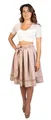 Trachtl Daria Trachten Damen Dirndlbluse Spitze - Weiß/Creme Dirndlbluse Kurzarm Oktoberfest Dirndlblusen Halbarm Tracht Bluse (42)