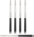5 Paar Chinesische Essstäbchen Set aus Edelstahl | edle Sushi Stäbchen Spülmaschinenfest und Rostfrei | Wiederverwendbare 24,3cm Chopsticks für Asiatisches Geschirr Besteck