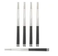 BAYLI Pizzaschneider 5 Paar Chinesische Essstäbchen Set aus Edelstahl, edle Sushi Stäbchen