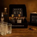 Make Your Gin Geschenkset schwarz -Absolut Vodka, Fever-Tree Mediterranean Tonic Water 500ml + Botanicals - Kopi Luwak von freilebenden Tieren+ Bar Trichter + Anleitung mit Rezept + 6x Longdrinkglas