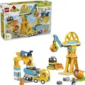 Lego Konstruktionsspielsteine "Baustelle mit Baufahrzeugen - 3-in-1-Set (10476), LEGO DUPLO Town", gelb (bunt)