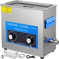 VEVOR Knob Control Ultrasonic Ultraschallreiniger 6,5 L, Ultraschall Reinigungsgerät 220 V, Ultraschallreiniger mit Heizung, Schmuckreiniger Ultraschall 40 kHz, Digitaler Ultraschallreiniger 300 W
