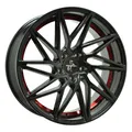 18 Zoll KESKIN KT20 5x112 ET30 Alufelgen BLACK PAINTED RED INSIDE