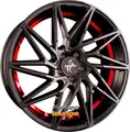 4 Alufelgen KESKIN KT20 FUTURE Black Painted Red Inside (BPRI) 8x18 ET30 5x112