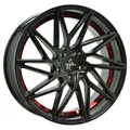 1x KESKIN WHEELS KT20 FUTURE black painted red inside 8.0Jx18 5x112 ET30