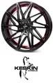4x Keskin KT20 8x18 5/112,0 ET30 Black Painted Red Inside