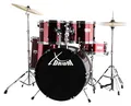 XDrum Semi 20" Studio Schlagzeug Lipstick Red - 20" BD, 10" TT, 12" TT, 14" FT, 14" SD - inkl. Schule - Rot