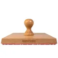 Personalisierter Holzstempel, rund, mit eigenem Text oder Logo, 160x160mm
