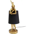 Kare Design Tischleuchte Animal Rabbit, Gold/Schwarz, 50x17x20 cm, Tischlampe, Nachttischlampe, Hasenleuchte, Tiermotiv, Leuchtmittel nicht inklusive, Wohnzimmer