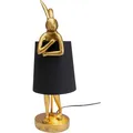 Tischleuchte Tischlampe Hasenleuchte Hasen Motiv Gold-Schwarz Kare Design