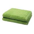 Möve - 2 teiliges Frottier-Set - Superwuschel (2 X Duschtuch im Set) - 520 g/m2 - Baumwolle - Walkfrottee - saugstark - weich und flauschig - Peridot