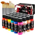 Acrylfarben Set 24x 60ml12 PinselExzellente Deckkrafthohe Lichtechtheitwasser...