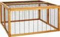 Dehner Freilaufgehege Rolf mit aufklappbarem Dach, ca. 116 x 116 x 58 cm, Holz