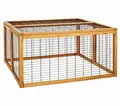 Hasenstall Freilaufgehege Rolf aus Holz/Metall ca. 116 x 116 x 58 cm, Dehner