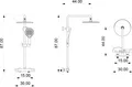 Duschsäule Thermostat 4011 PRO - Edelstahl - Schwarz - Inkl. Duschkopf & Handbrause