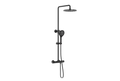 Duschsäule Thermostat mit Handbrause & Regenduschkopf 4011 PRO Schwarz