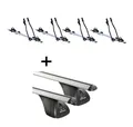 4x Fahrradträger SAGITTAR+Dachträger VDP für für Toyota Rav4 IV 5Türer ab 13