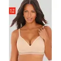 LASCANA Bralette-BH Freya ohne Bügel mit eingearbeitetem Push-up Kissen, bequemer BH beige 70