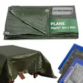 STREND PRO Abdeckplane 6x10 – Wasserdicht mit Ösen | Outdoor Gewebeplane Bauplane 65g/m² | Regenplane grün 6x10m | UV-beständig | Holzplane für Gartenmöbel, Zelt, Camping | Abdeckung Plane