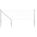 vidaXL Zaun mit Pfosten Silber 0,8 x 25 m Stahl 3350758